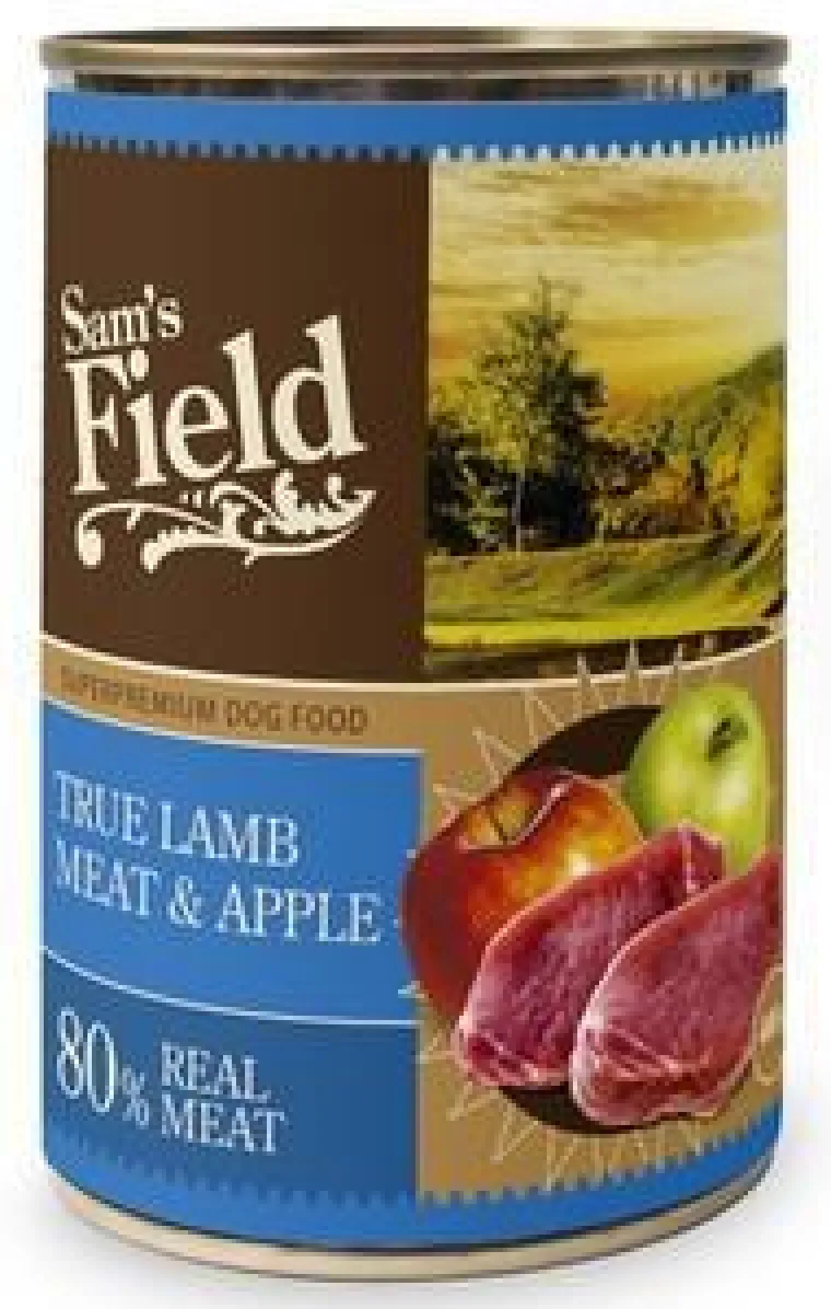 SAM'S FIELD Boîte de pâtée pour chien à l'agneau et aux pommes - 400 g