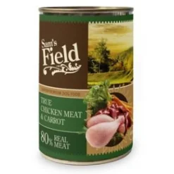 SAM'S FIELD Boîte de pâtée pour chien au poulet avec des carottes - 400 g