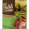 SAM'S FIELD Boîte de pâtée pour chiot au poulet, veau et carottes - 400 g