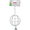 ZOLUX Boule à foin à suspendre pour les rongeurs en métal coloris gris - 11 x 11 x 27 cm