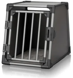 TRIXIE Box de transport pour chien en aluminium coloris gris graphite - 55 x 61 x 74 cm