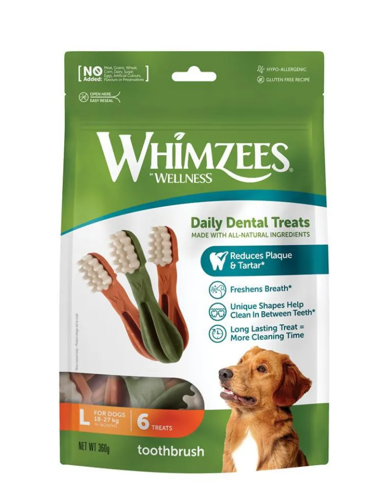 WHIMZEES Brosses à dents pour chien taille L - lot de 6