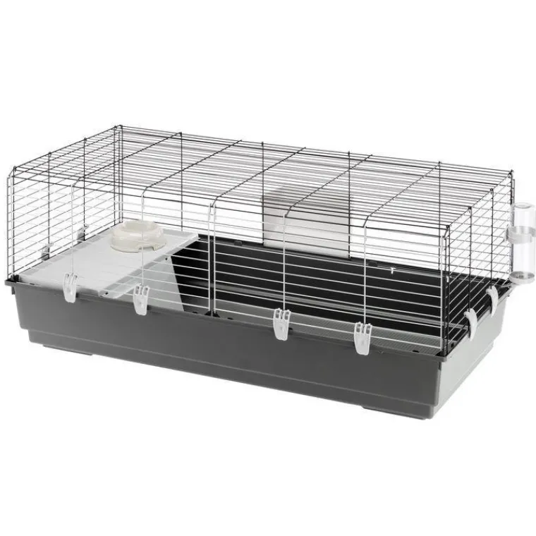 FERPLAST Cage à lapin rectangulaire Rabbit 120 - 118 x 59 x 52 cm