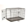 NEW CONCEPT INT Cage d'éducation noire pour chien et chiot avec 2 portes -121 x 76 x 81 cm
