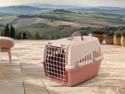 SAVIC Cage de transport pour chat et petit chien coloris champagne Trotter 1 - 49 x 33 x 30 cm