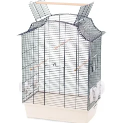 FLAMINGO Cage ouverte perruche solor sky coloris bleu en acier galvanisé - 40 x 31 x 65 cm