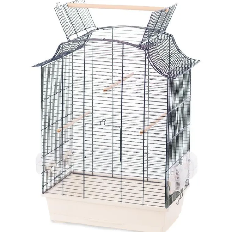 FLAMINGO Cage ouverte perruche solor sky coloris bleu en acier galvanisé - 40 x 31 x 65 cm