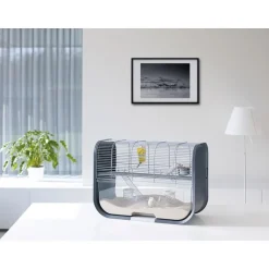 SAVIC Cage pour gerbille coloris gris Lugano - 60 x 29 x 44 cm