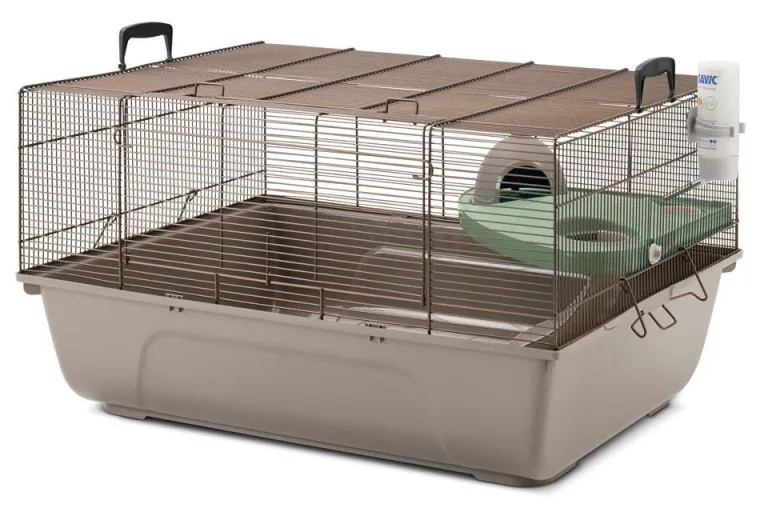 SAVIC Cage pour hamster et souris à barreaux serrés coloris gris/fils cuivre Savix Jerry - 67 x 49 x 36,5 cm