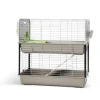 SAVIC Cage pour lapin ou cobaye Caesar 3 double argent/vert
