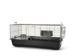SAVIC Cage pour lapin ou cochon d'Inde coloris gris foncé Nero 3 Deluxe Happy Planet - 100 x 50 x 45 cm