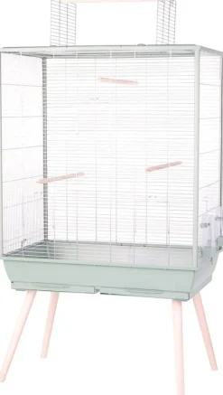 ZOLUX Cage pour oiseaux coloris vert Neo 2 Jili XL – 81 x 48 x 152 cm