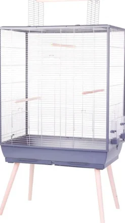 ZOLUX Cage pour oiseaux coloris gris foncé Neo 2 Jili XL – 81 x 48 x 152 cm
