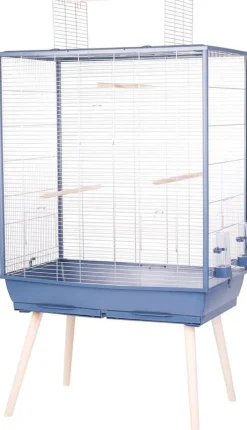 ZOLUX Cage pour oiseaux coloris bleu Neo 2 Jili XL – 81 x 48 x 152 cm