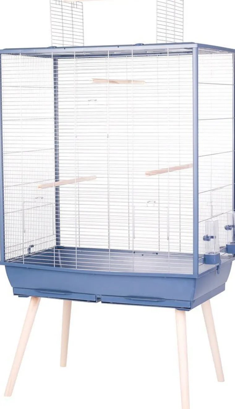 ZOLUX Cage pour oiseaux coloris bleu Neo 2 Jili XL – 81 x 48 x 152 cm
