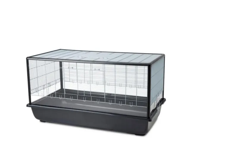 SAVIC Cage pour rongeur coloris argent et noir en plastique Aura 120 Knock Down - 118 x 64 x 62 cm