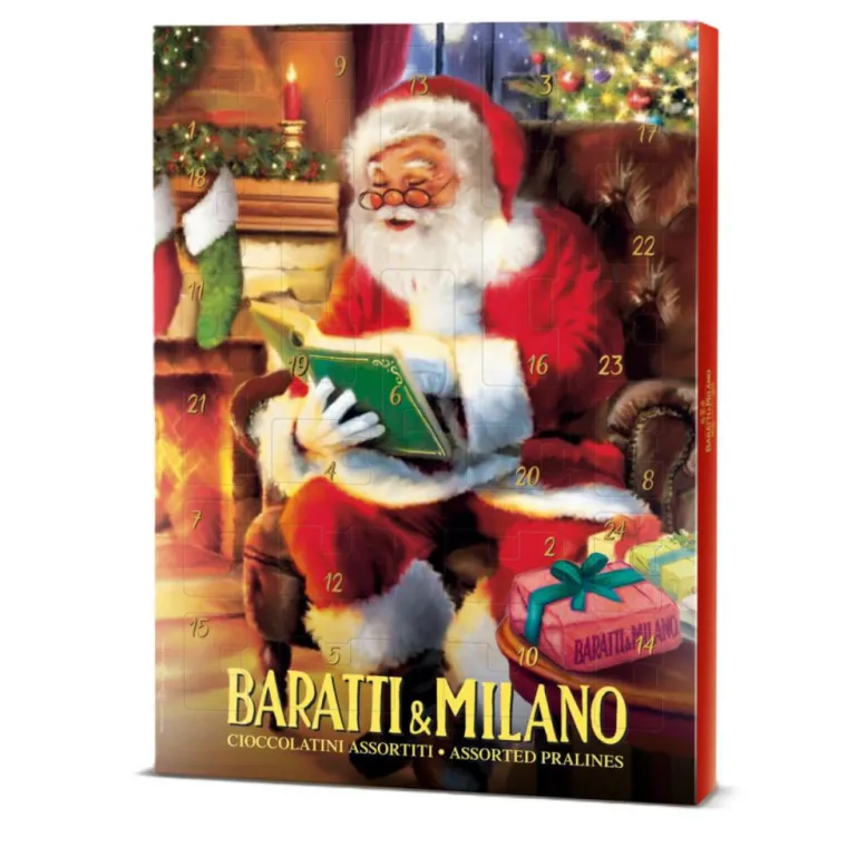 BARATTI & MILANO Calendrier de l'Avent en chocolat design vintage - 38 x 28 cm