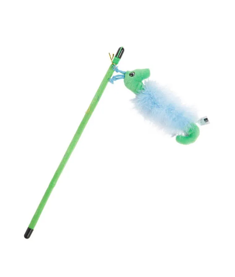 EUROPET Canne à pêche jouet pour chat Crevettes et hippocampes 40 cm