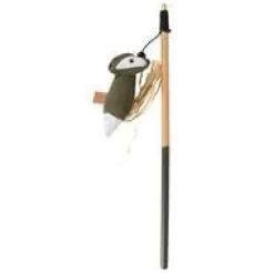 D&D Canne à pêche pour chat coloris multicolore animal avec queue en paille Home Rocco - 35 x 5 x 4 cm