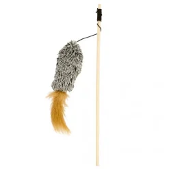 DUVOPLUS Canne à pêche pour chat coloris multicolore poisson puffer - 20 x 5 cm