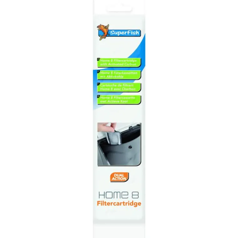 SUPERFISH Cartouche Filtration pour Aquarium Home 8 12,2x28,2x2 cm