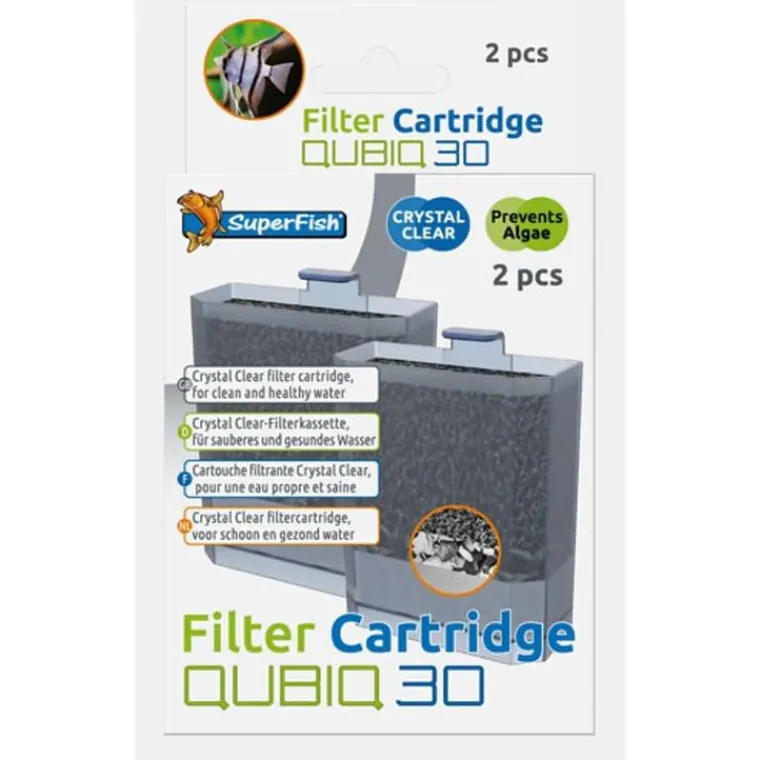 SUPERFISH Cartouche Qubiq 30x 2 pièces 8,3x3,6x10,5 cm