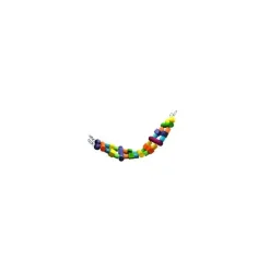 TYROL Échelle en bois pour perroquet multicolore 64x18 cm