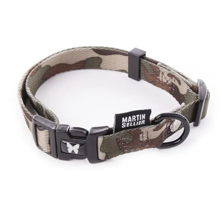 MARTIN SELLIER Collier Camouflage marron pour chien - 2x40/55 cm