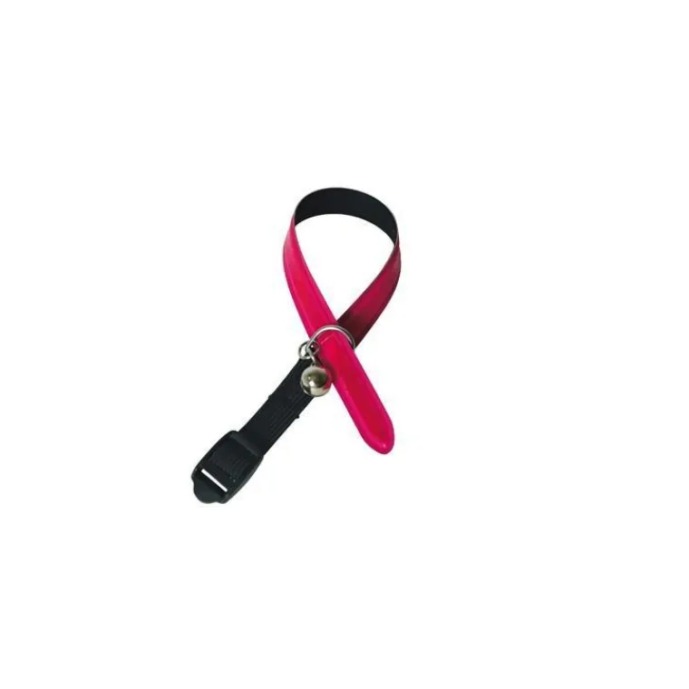 MARTIN SELLIER Collier chat réfléchissant 12 mm rose - 30 cm