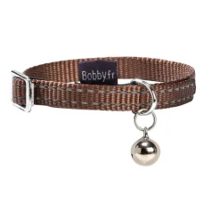 BOBBY Collier chat Safe marron 10 mm