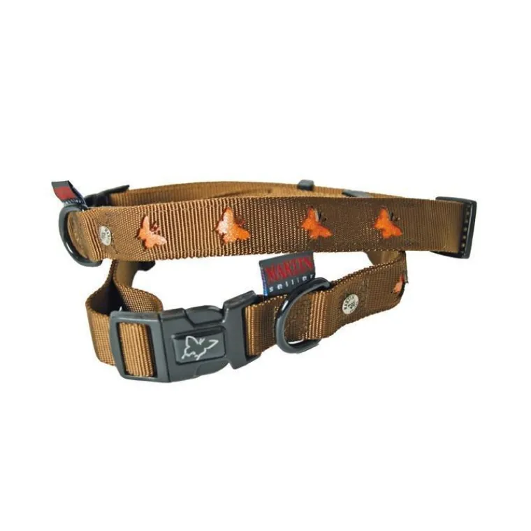 MARTIN SELLIER Collier chien 45-65cm papillons 25mm