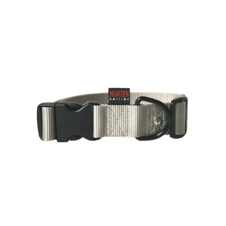 MARTIN SELLIER Collier chien réglable 40mm / 50-70cm gris
