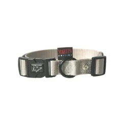 MARTIN SELLIER Collier chien réglable 22mm / 45-65cm gris