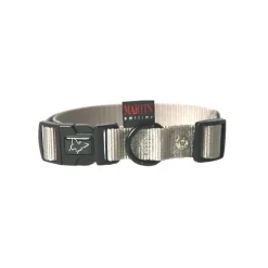 MARTIN SELLIER Collier chien réglable 20mm / 40-55cm gris