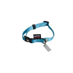 MARTIN SELLIER Collier chien réglable 10mm / 25-35cm bleu