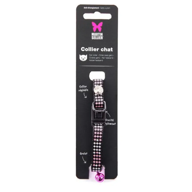 MARTIN SELLIER Collier Croix rose