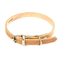 MARTIN SELLIER Collier cuir naturel 18 mm x 45 cm