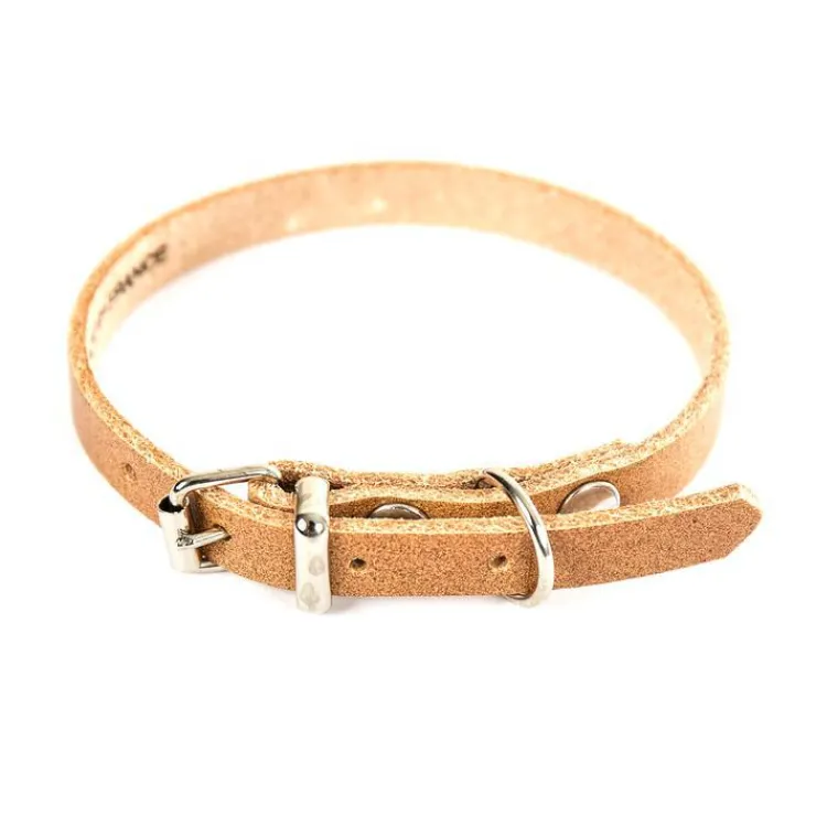 MARTIN SELLIER Collier cuir naturel 18 mm x 45 cm