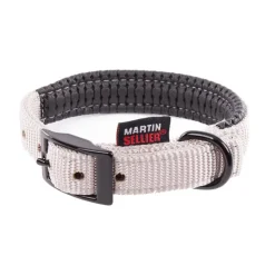 MARTIN SELLIER Collier droit Confort pour chien coloris gris - 2,5x55 cm