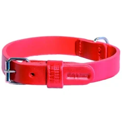 MARTIN SELLIER Collier droit en cuir rouge pour chien 3x55 cm