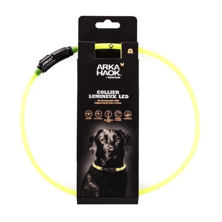 MARTIN SELLIER Collier en tube LED jaune 1x70 cm