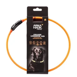 MARTIN SELLIER Collier en tube LED orange 1x70 cm