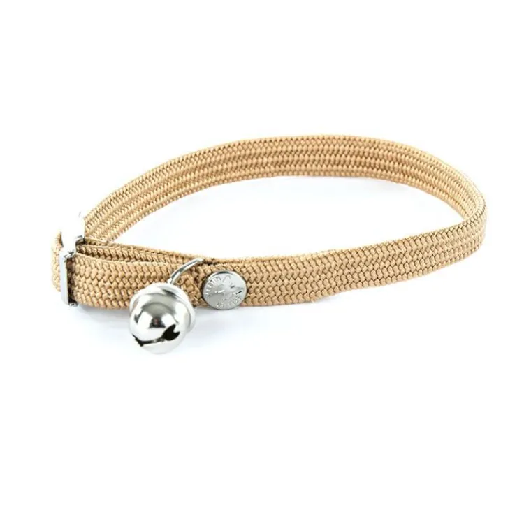 MARTIN SELLIER Collier élastique pour chat beige