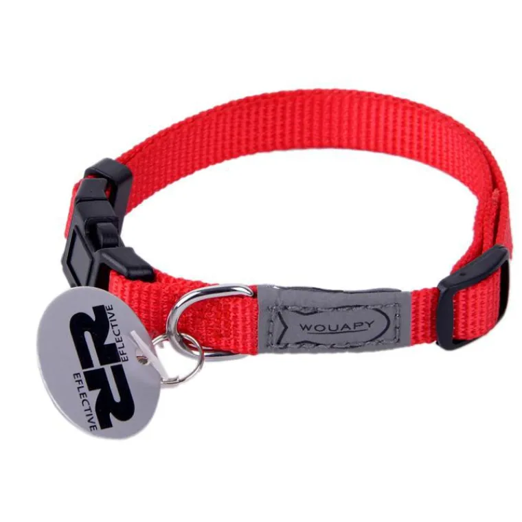 WOUAPY Collier pour chat en nylon coloris rouge Basic Line - Taille unique
