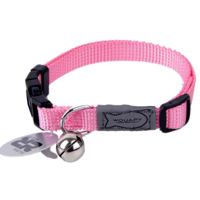 WOUAPY Collier pour chat en nylon coloris rose Basic Line - Taille unique