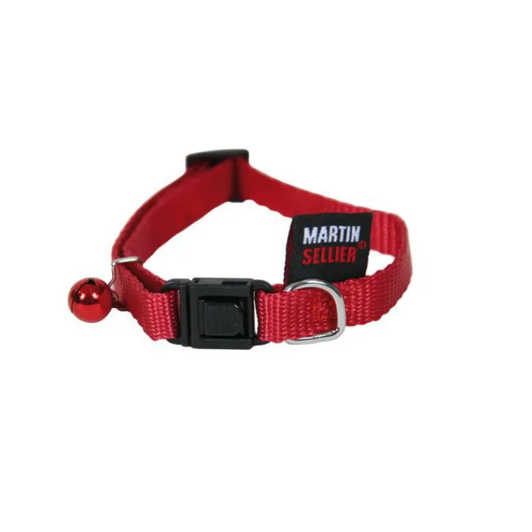 MARTIN SELLIER Collier pour chat en nylon rouge