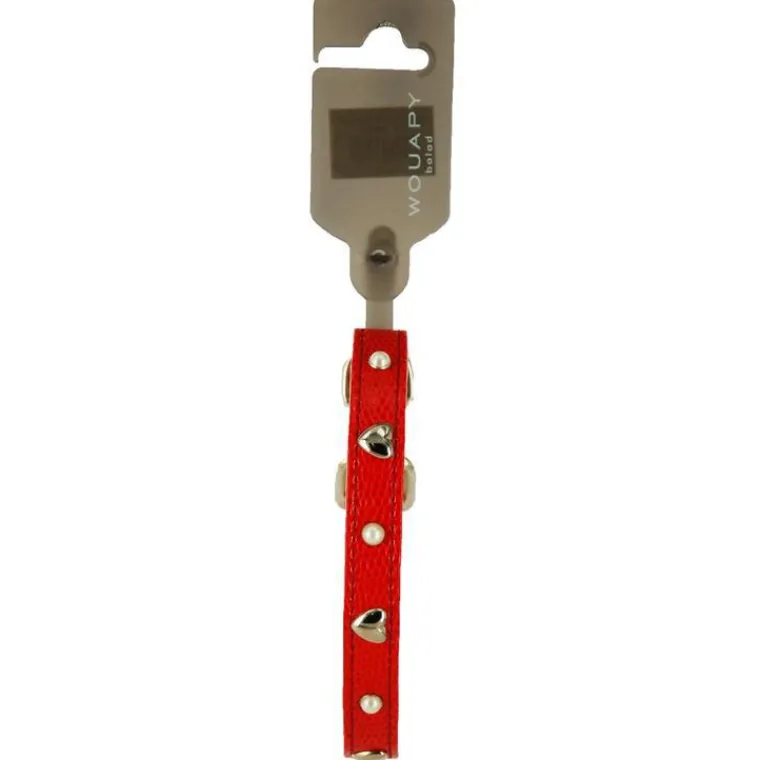 WOUAPY Collier pour chat en simili cuir python coloris rouge original avec motifs - Taille unique