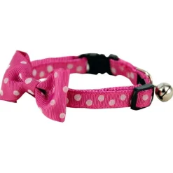 WOUAPY Collier pour chat fushia nylon Nœud Papillon – Taille unique