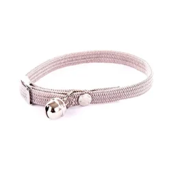 MARTIN SELLIER Collier pour chat élastique gris à grelot - 30 cm