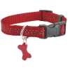 BOBBY Collier pour chien coloris rouge en nylon tressé Safe – Taille S